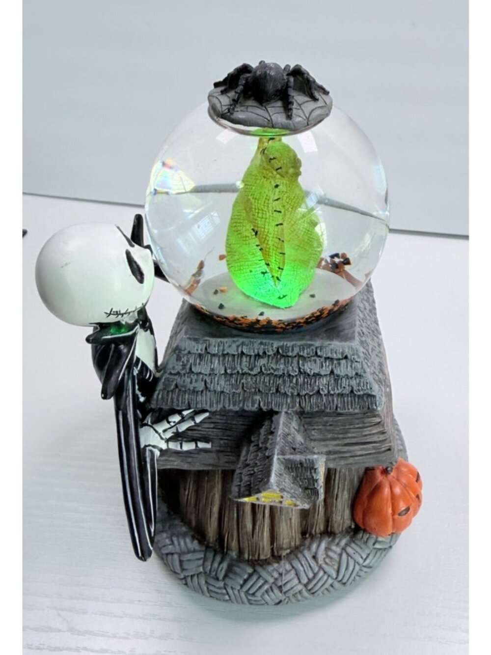 Jack Skellington Oogie Boogie Musical Snow Globe Nightmare Before Christmas - Picture 7 of 10